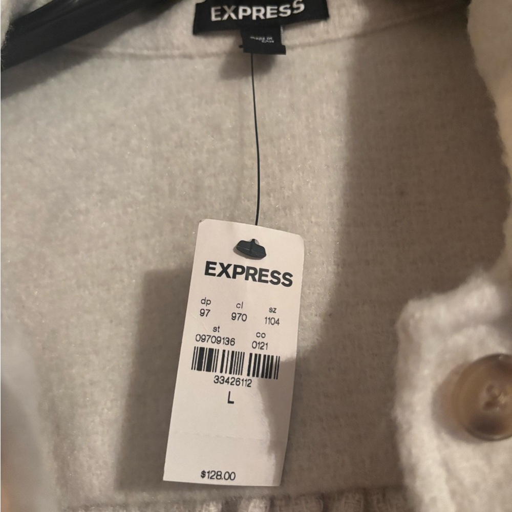 Express Cream Button-Up Jacket - Picture 2 of 4